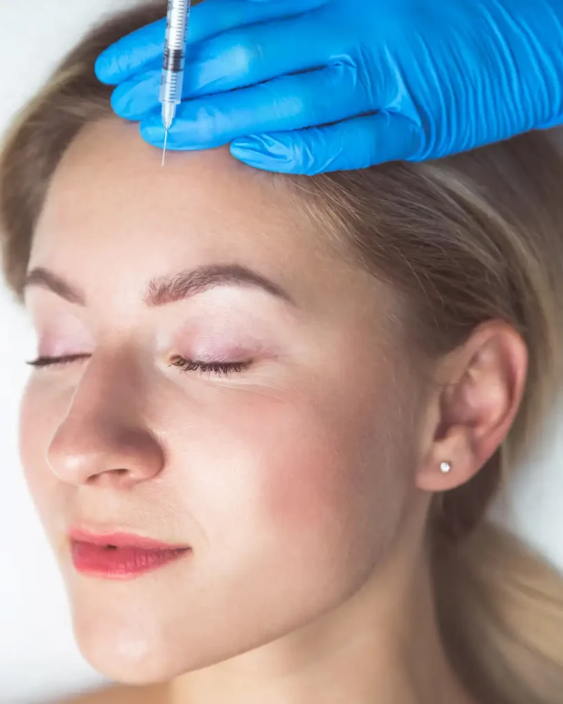 woman receiving filler