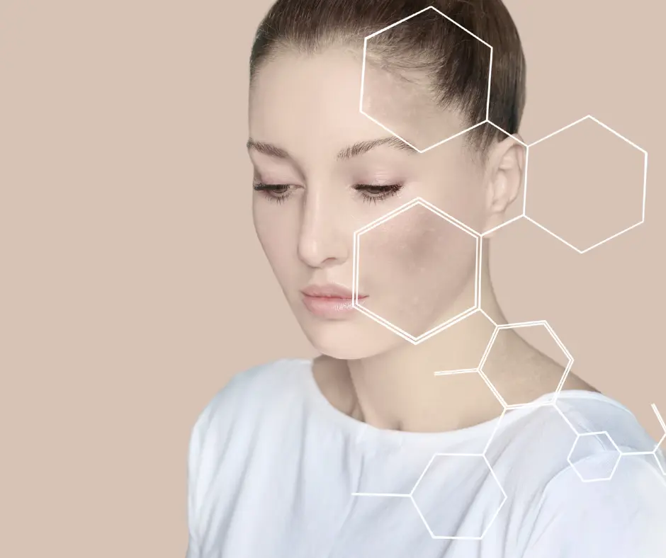 sad woman with dull skin