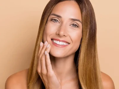 woman with clear smooth face after laser treatment