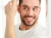 heathy male hair after male baldness treatment male pattern baldness before and after