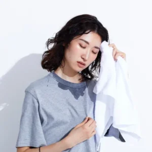 woman with excessive sweating problem also known as Hyperhidrosis