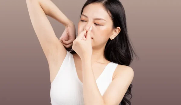 girl having bad odor