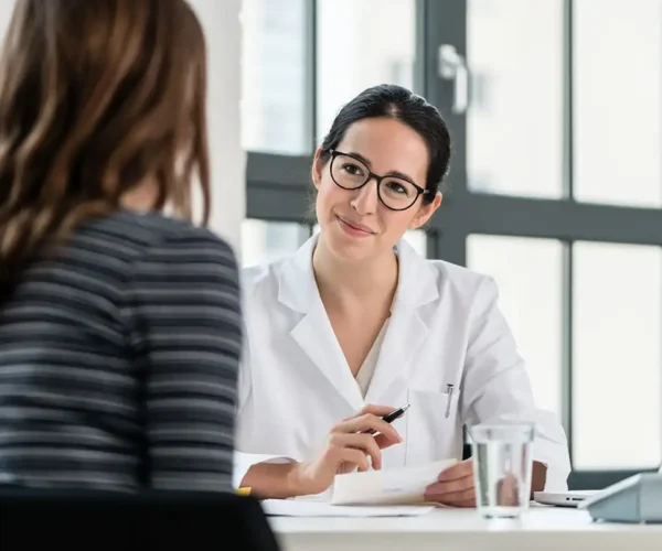 woman getting consultation
