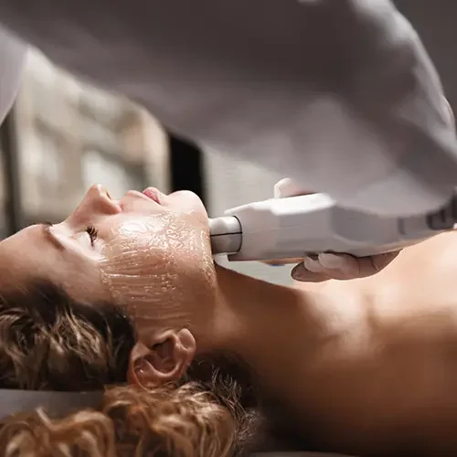 woman getting skin rejuvenation treatment